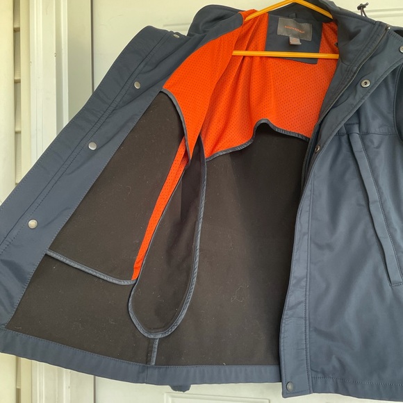 Banana Republic Wind Resistant Hooded Jacket Zip Up Navy - Picture 7 of 12